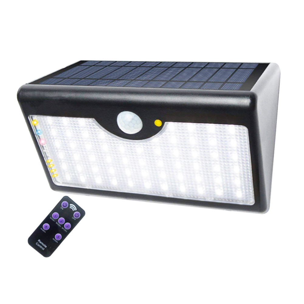 Solar Light Outdoor 60 LED Wireless Motion Sensor Outdoor Light Waterproof Wall Light Security Night Light for Patio, Deck, Yard