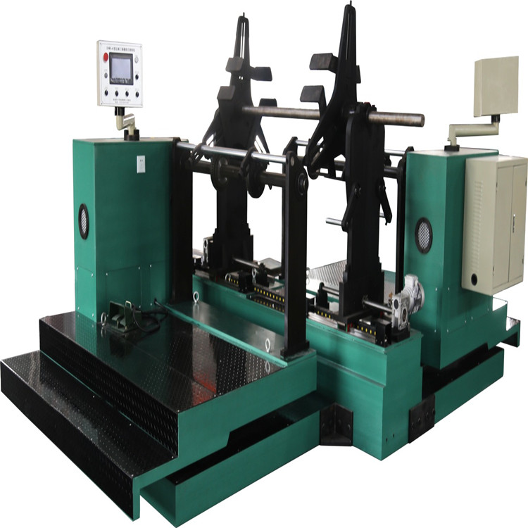 Double head horizontal winding machine with triangular three-dimensional core winding (special for dry-type transformer)