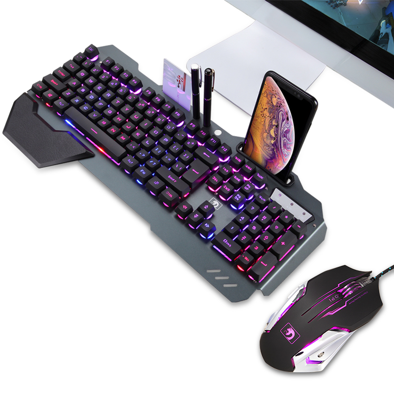 Эргономичная Проводная игровая мышь K618 с металлическим основанием и RGB-подсветкой