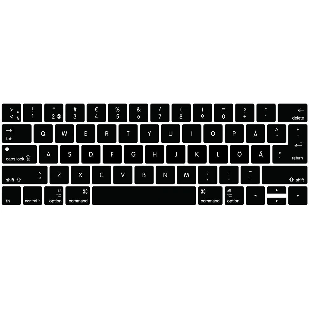Danish Arabic French Hebrew Swedish Thai Turkis Keyboard Cover For Macbook Pro 13 15 Touch Bar laptop skin cover