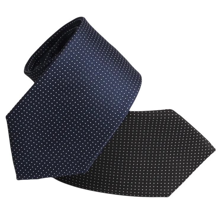 Trend Dot Design Polyester Jacquard Manufacture Wholesales Necktie Hand Made Ties 100% Microfiber Tie For Mens