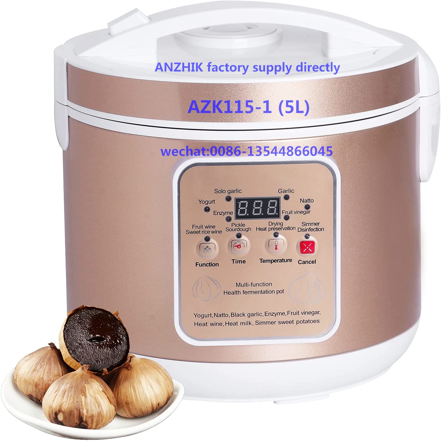 AZK115-1 функциональный чеснок панорамирования/7 дней ферментации 5L 20-30 чеснок брожения экспорт большой черный чеснок горшок/чеснок ферментер
