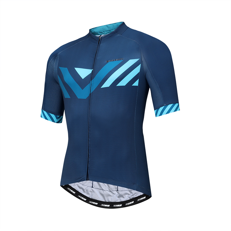 Custom short sleeve full zipped sublimation riding bike set shirts sportswear cycling jersey for men with pockets