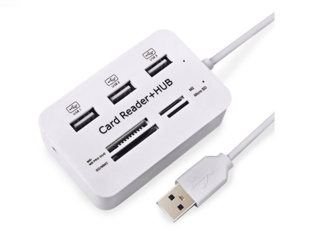 Новый дизайн USB2.0 порт поры док-станция usb hub адаптер переменного тока, концентратор usb 3 кард-ридер
