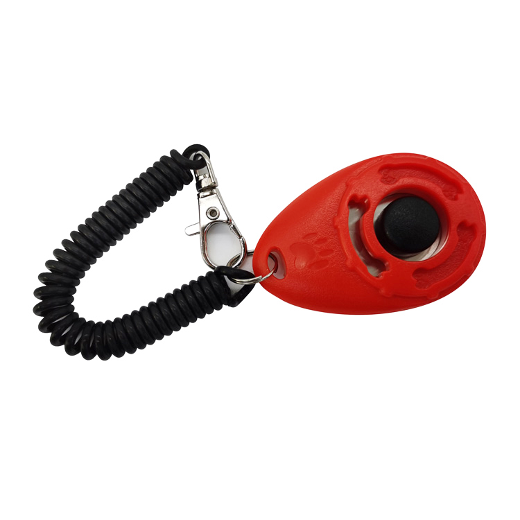 Hot sale custom logo sound stop barking training whistle round dog clicker