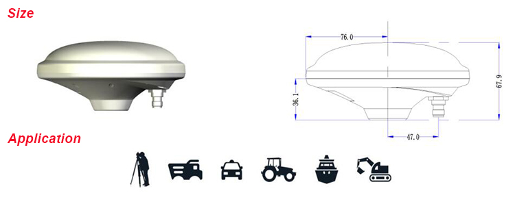 Factory Direct Sell High Precision gps for agricultural car active gnss antenna gps high precision