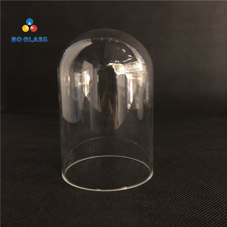 Customized Blown Clear High Borosilicate Glass Display Cover Cloche Bell Dome