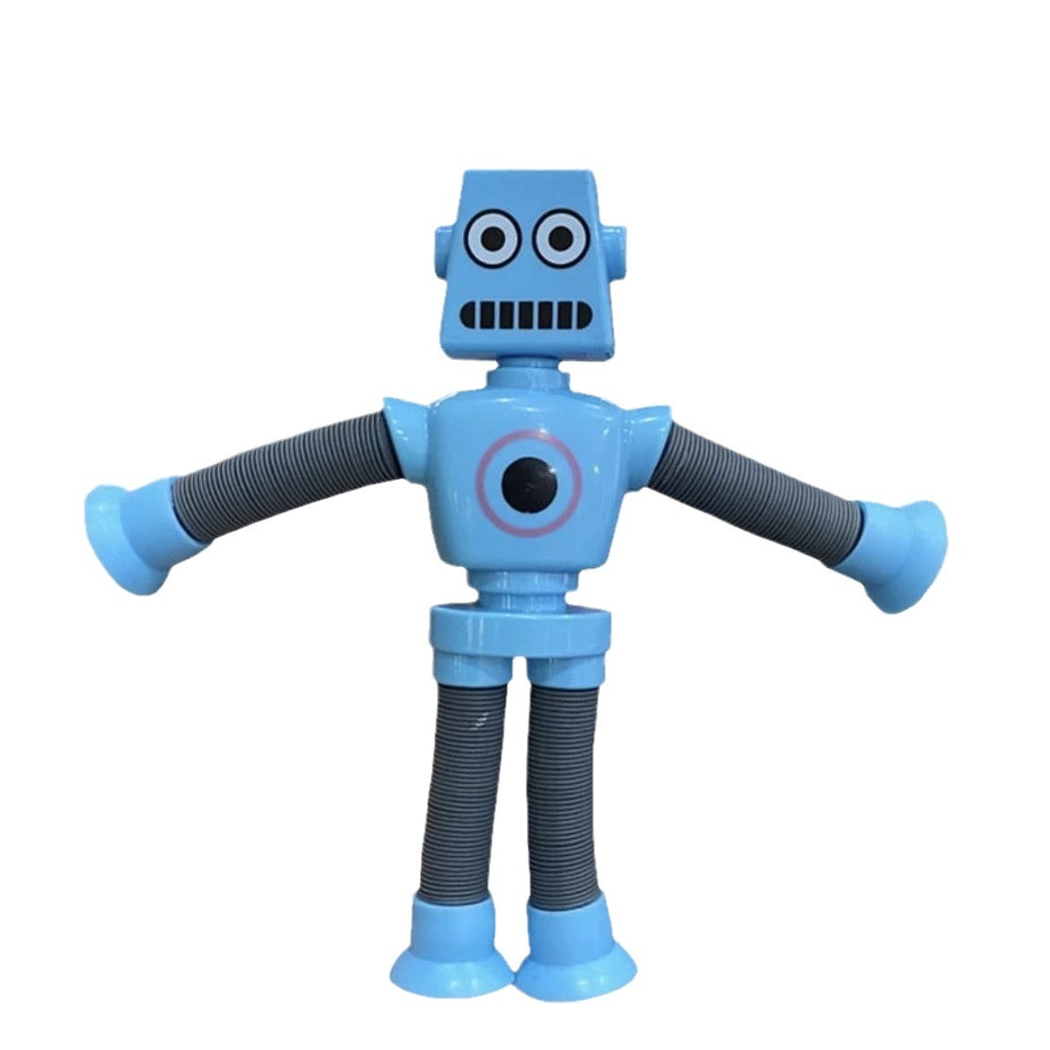 AL Funny Kids LED Suction Cup Variable Robot Giraffe Toy Stress Relief Decompression Bendable Robot Telescopic Tube Toy