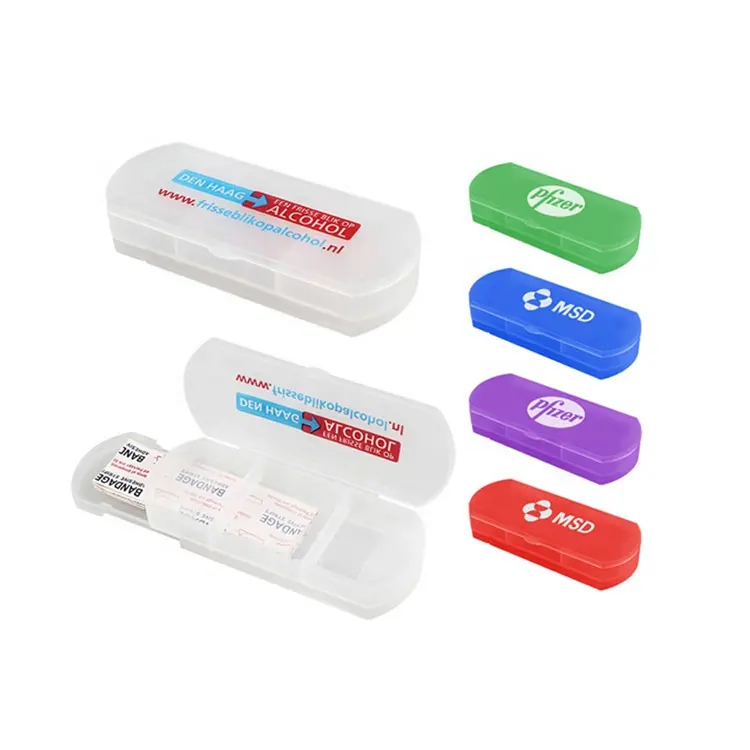 First Aid Box Design Promotional Medical First Aid Bandaid Plaster Box With Pill Organizer