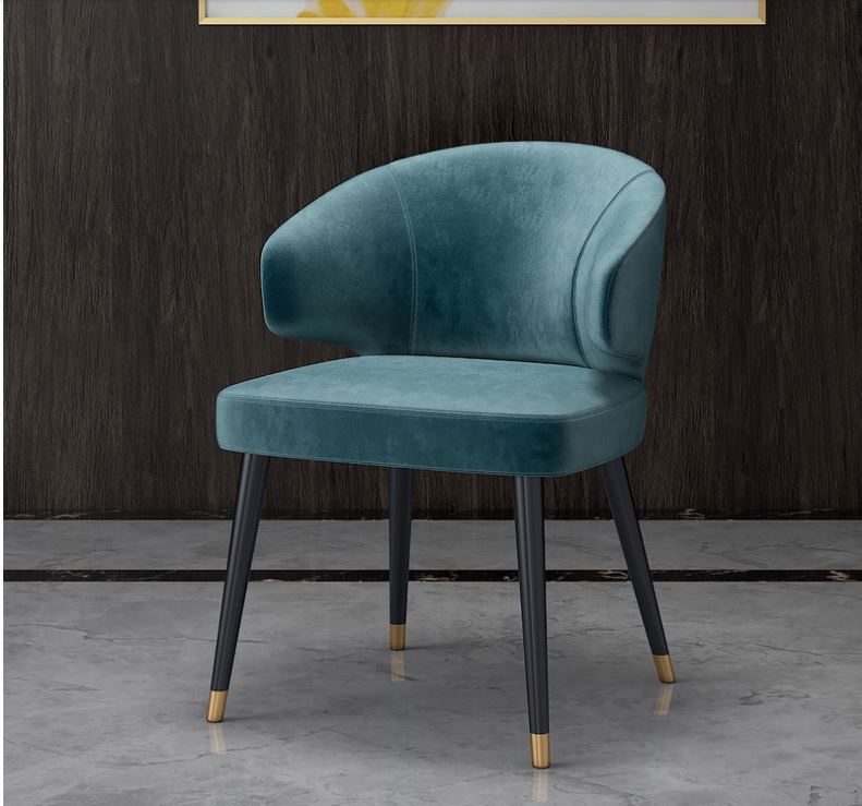 Wholesale Modern Simple Velvet metal dining chair Dining Room Salon Commercial Furniture Leisure Chair living room dinning chair