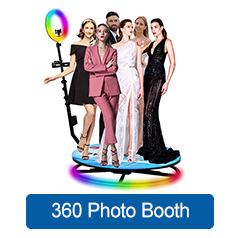 Chrome green curve shape fabric custom print 8x8ft  photo booth backdrop enclosure 360 photo booth backdrop with led lights