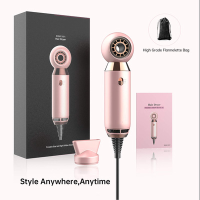 Mini No Leaves Hair Dryer Compact and Lightweight Blow Dryer Rechargeable hair dryer