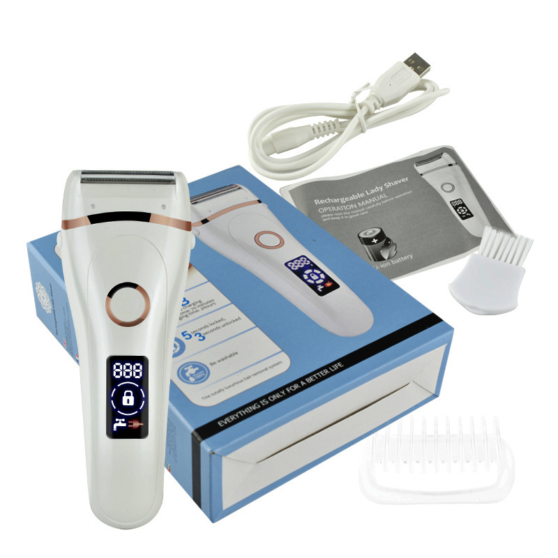 LED Display Rechargeable Hair Removal for Face Body Leg Arm Electrical Hair Shaver Remover