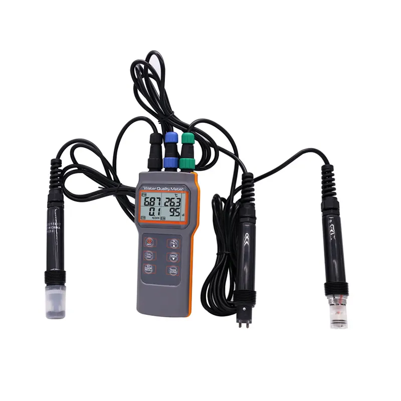 AZ86031 Digital Water Quality Meter Handheld PH/Conductivity/Salinity/Dissolved Oxygen/Temperature Testing Device Aquaculture