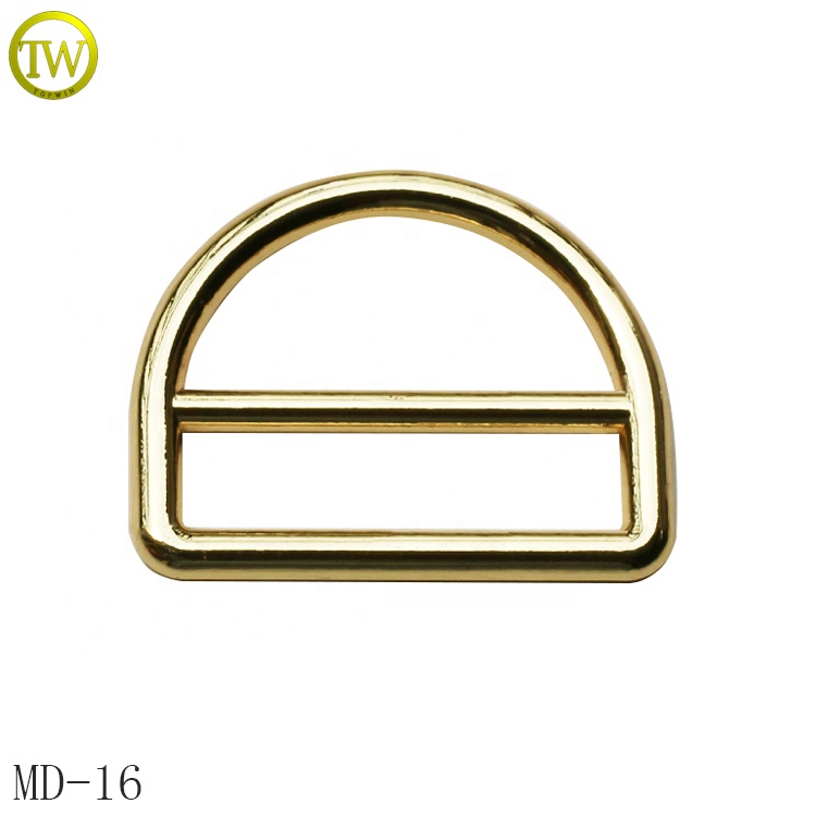 Metal D Ring Buckle zinc alloy dog buckle Nickel Plated ring for bags