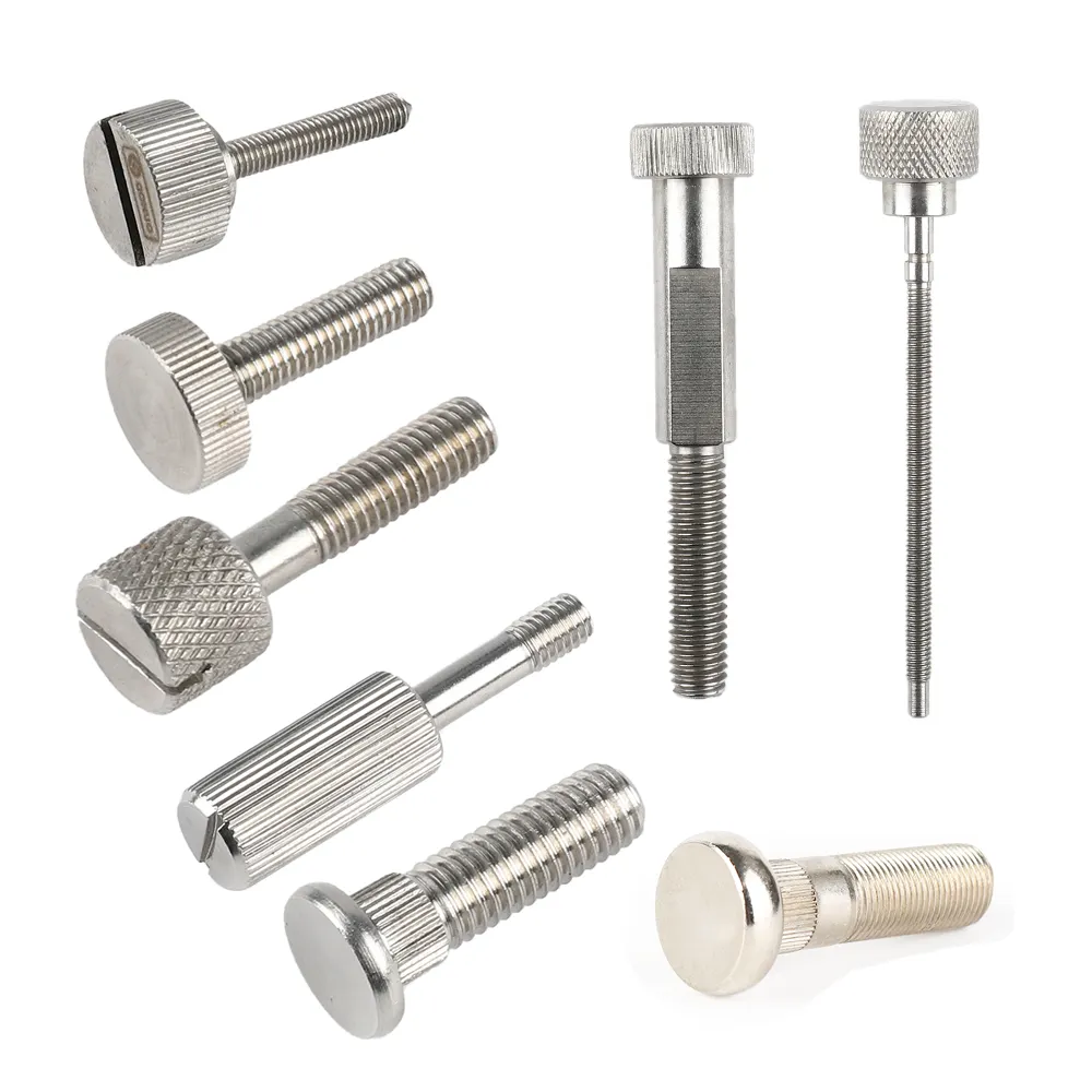 Factory OEM Non-standard Stainless Steel Round Head Knurled Thumb Screw M6 Screw
