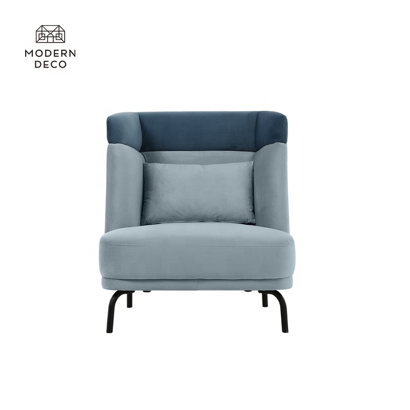 Wingback ткань бархатное кресло 1 место одноместный диван стул с высокой спинкой современный, обувь для отдыха, комфортная обувь, велюр канапе fauteuil