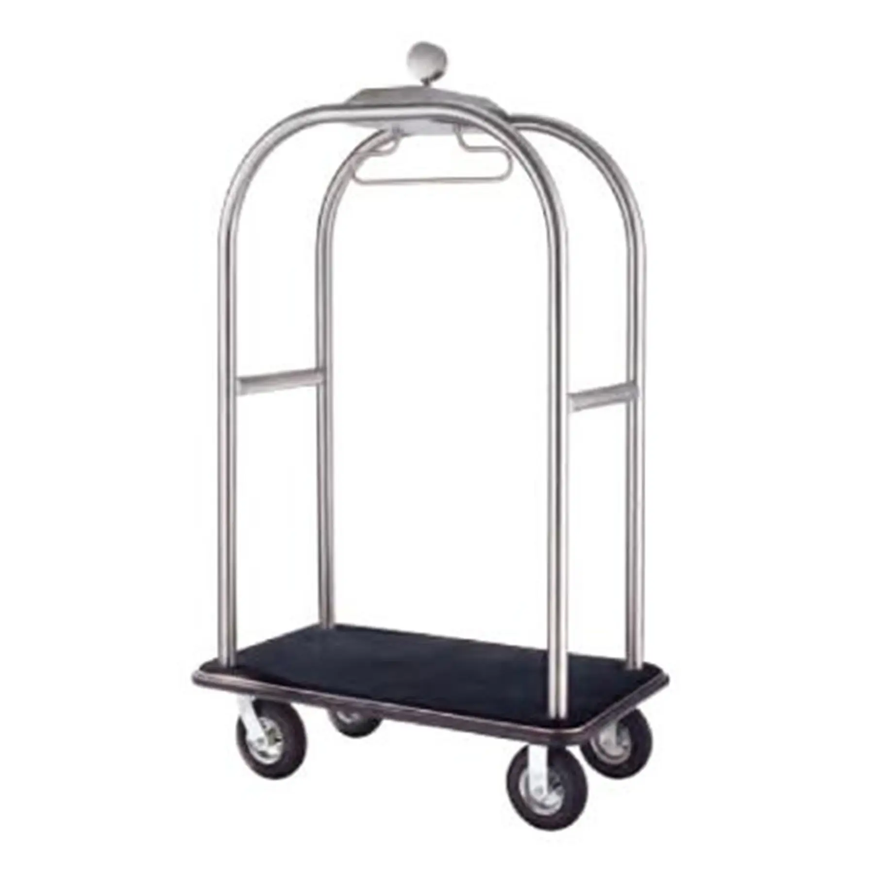 High quality Stainless Steel 4 Wheel Hotel Durable Luggage Cart