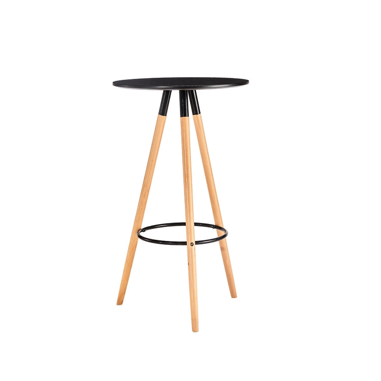 Home water bar height tables luxury wooden high top cocktail round bar tables