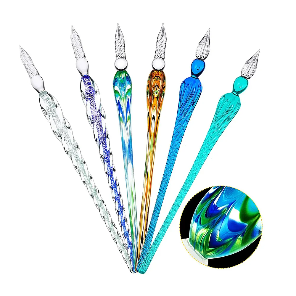 Nice Colorful Crystal Glass Dip Pen Glass Ink Pen
