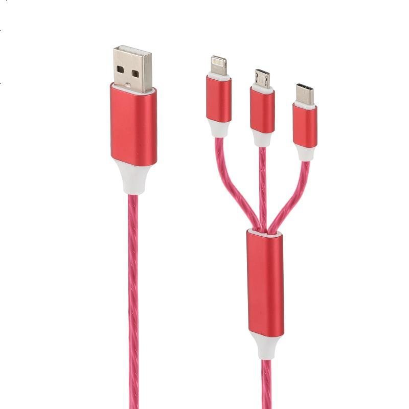 Магнитная Зарядка подходит для Apple Android type-c 3 в 1 жидкий мягкий клей стример кабель для зарядки данных