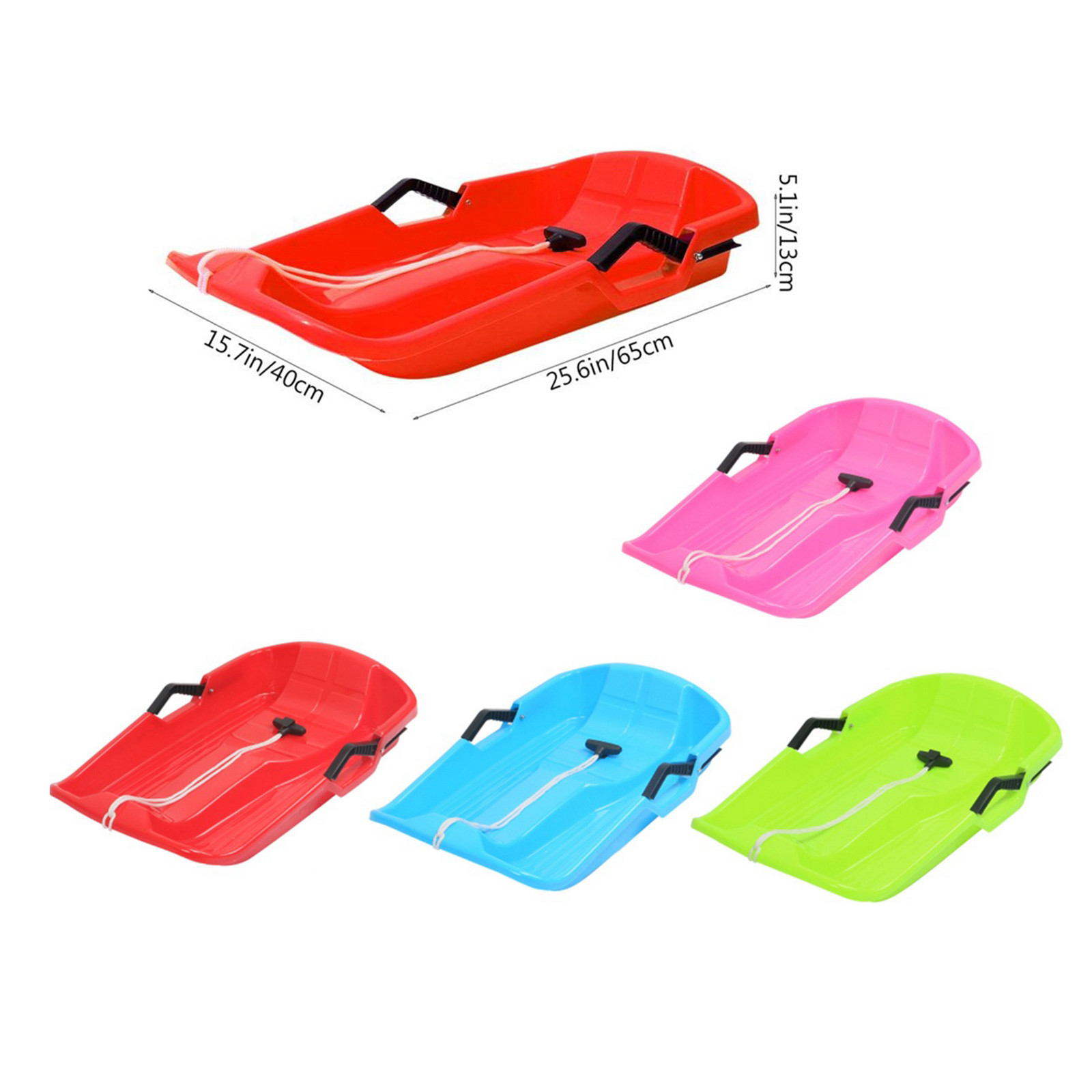 Wholesale Plastic Winter Ski Snow Glider Toboggan Snowboard Sledge with Rope