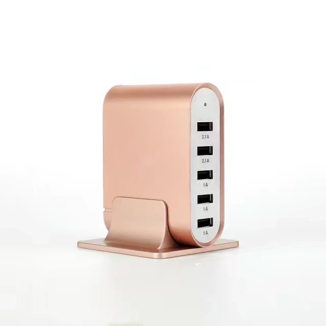 5 портов башня usb настенное зарядное устройство настольная Быстрая зарядка зарядная станция совместима с телефонами, планшетами