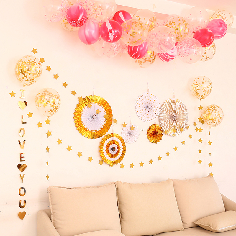 Best-selling Hanging Flowers Papers Fan Wall Decorations Paper Crafts Wedding Supplies