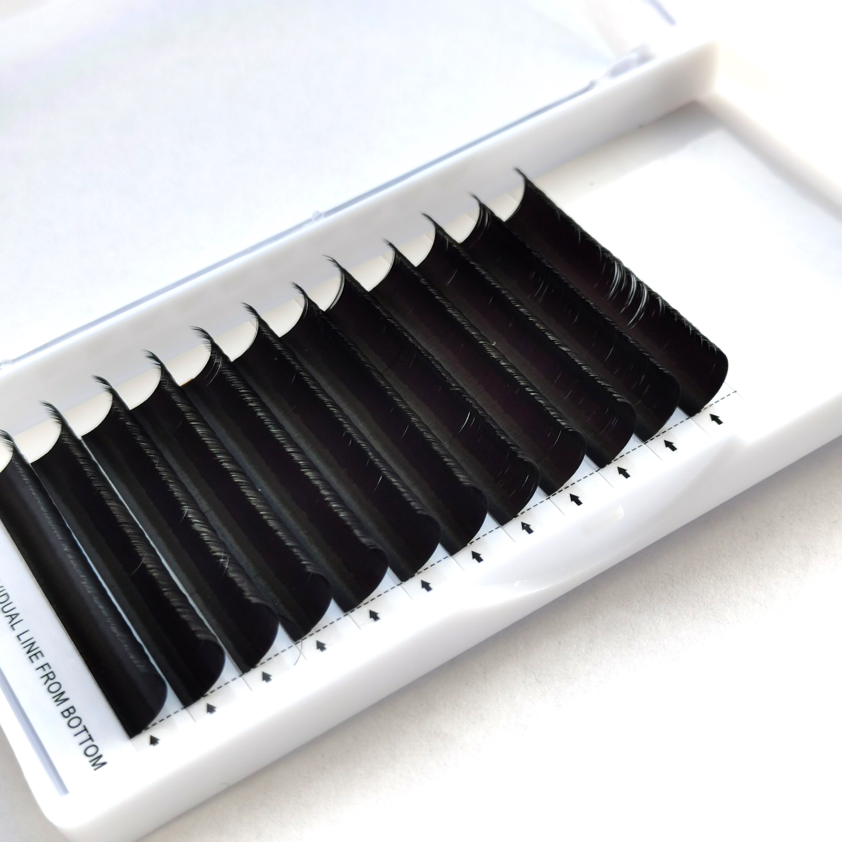 0,05 мм D curl одиночные подносы русские объемные ресницы шелковые Индивидуальные ресницы для наращивания