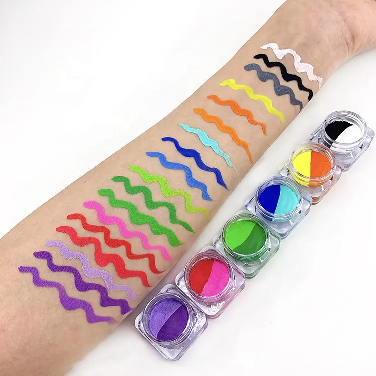 Wholesale Water Activated UV Glow Pastel Color Hydra Liners Split Cakes Neon Rainbow Makeup