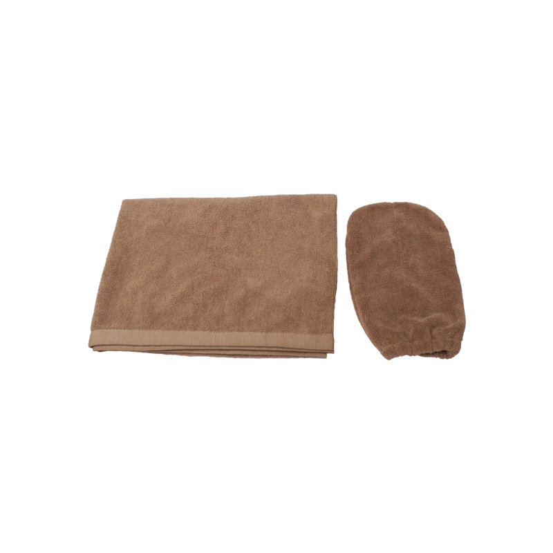 Pet products microfiber dog bath towel set with glove