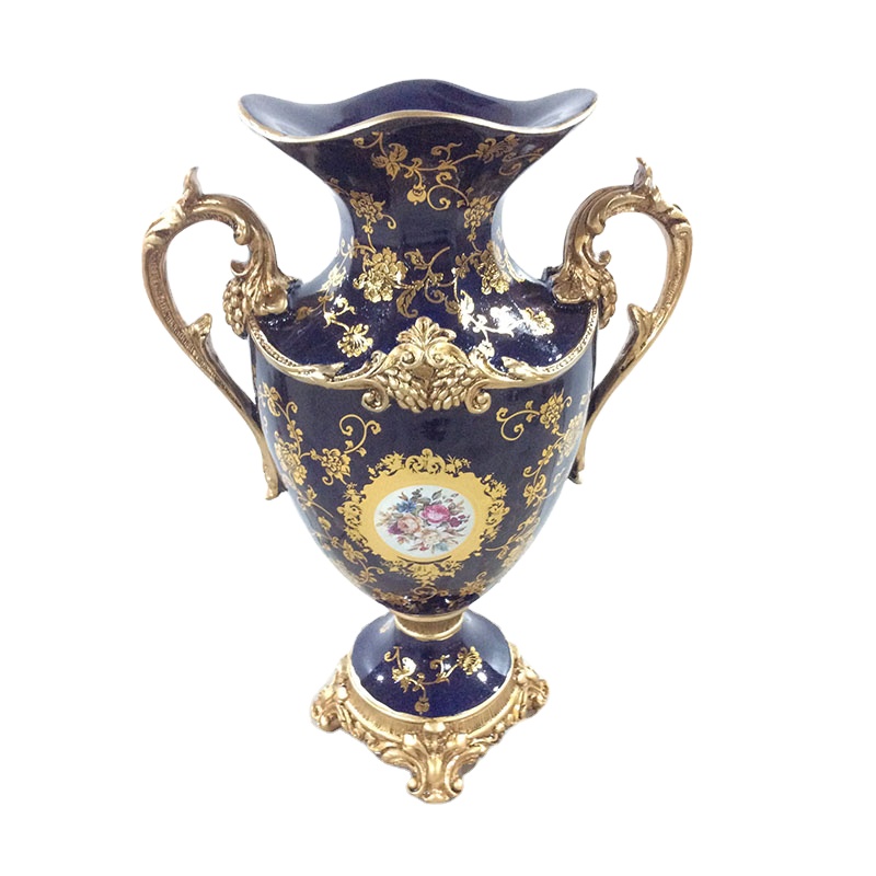 Home Decor European Vintage luxury resin vases Wholesale White Creative vases Gift Accessories Living Room table decor pieces