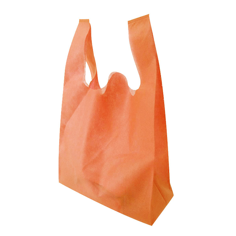 Factory eco promotional bag folding non woven t-shirt tote vest bag for shopping