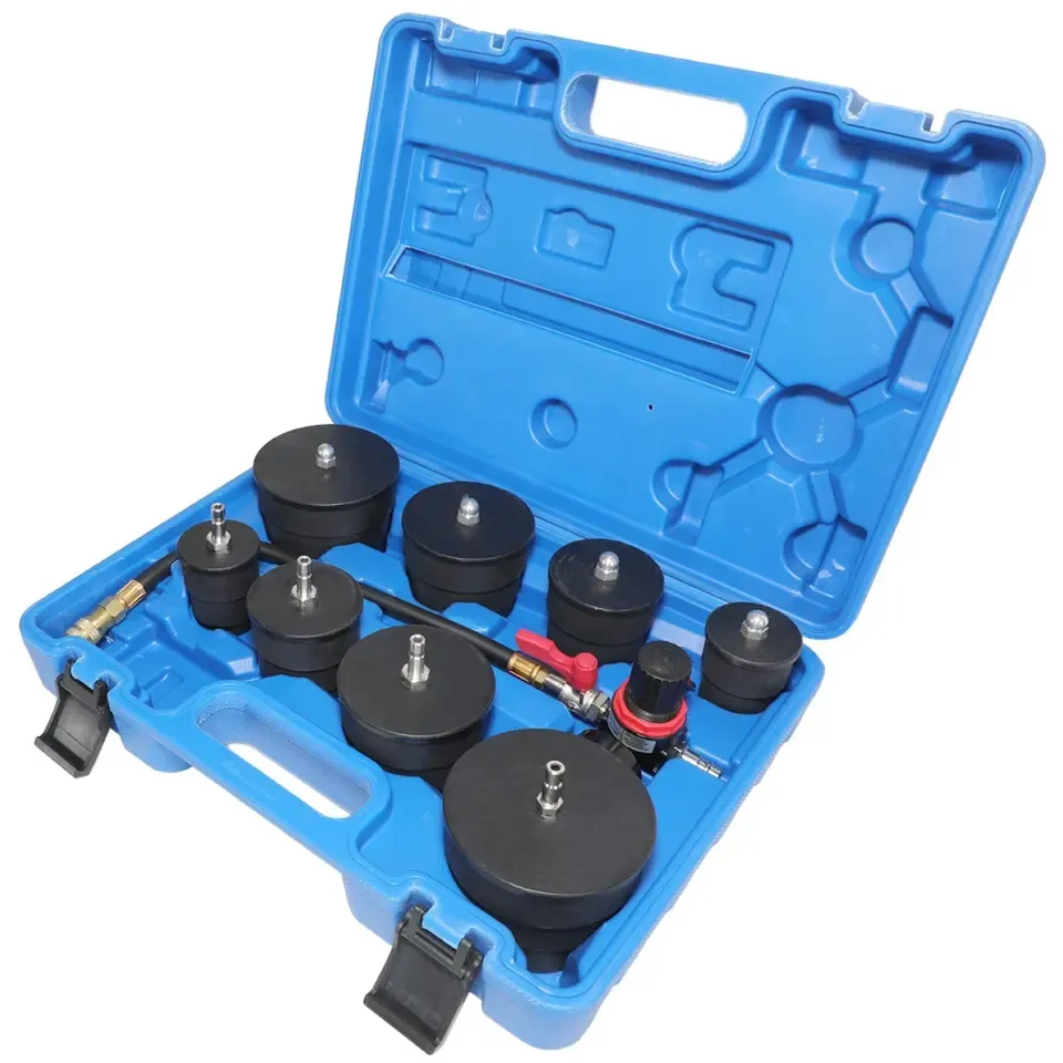 9 Piece Turbo System Leakage Tester Set Turbocharger Turbo Boost Leak Tester for Precise Detection and Repair of Pulley System