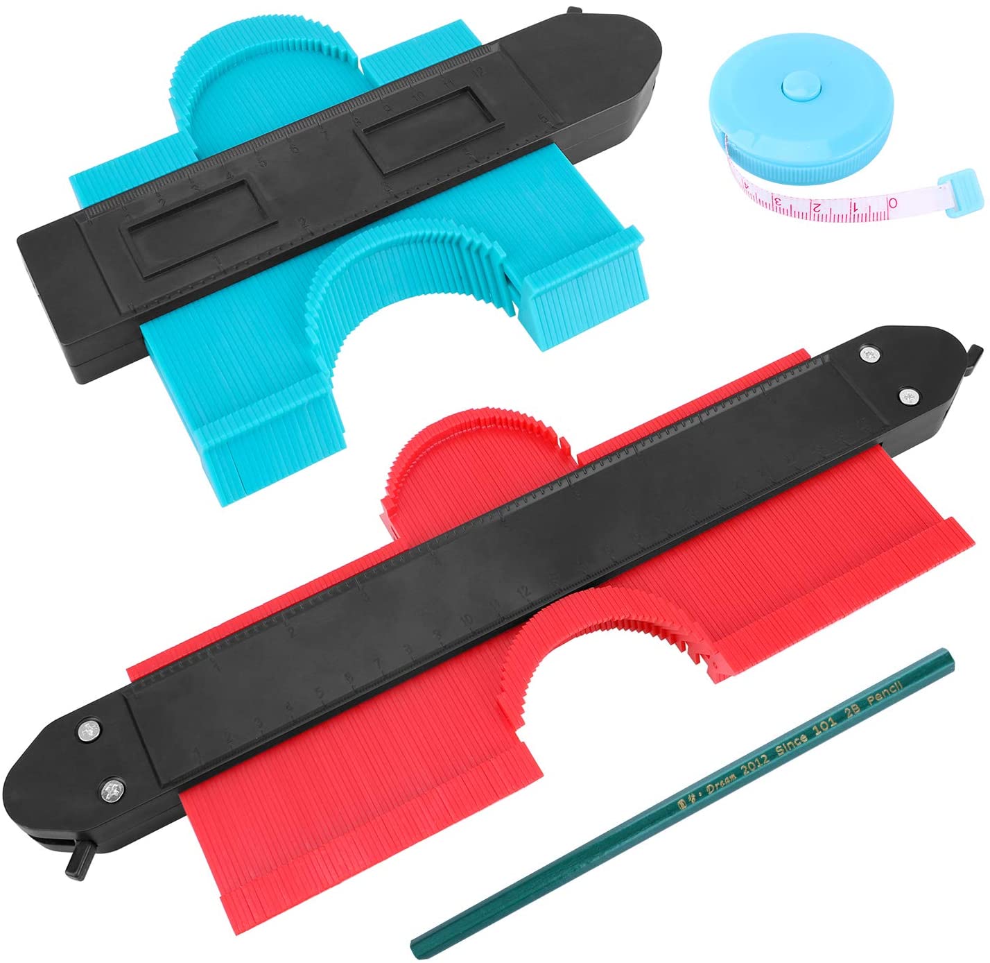 2PCS5 + 10 дюймов контур датчик дубликатор с замком для расширения форма дублирования калибровочного инструмента пластиковый контур измерительный датчик для снятия показаний давления уголки для деревообработки