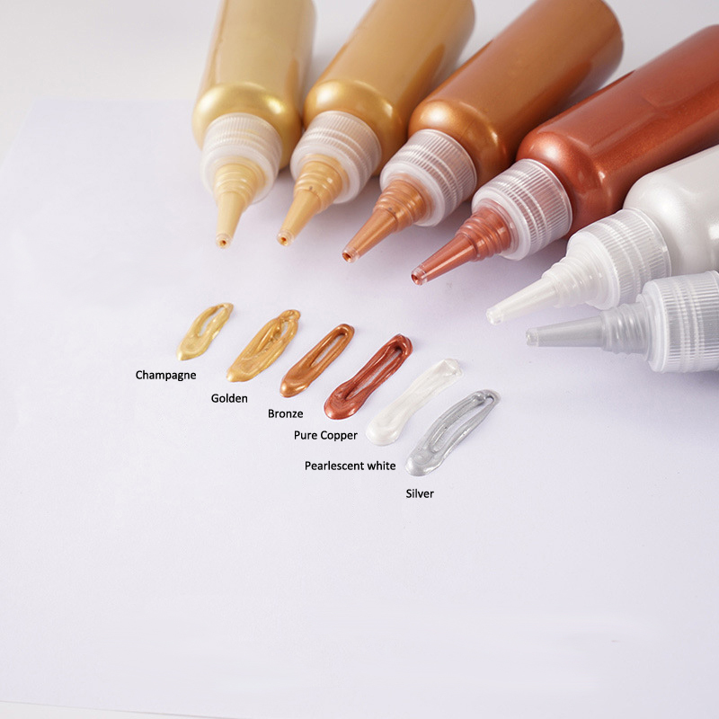 Wholesale New Pattern Metallic Color Acrylic Paint Pot 30ml Pouring Acrylic Paint Paints Acrylic