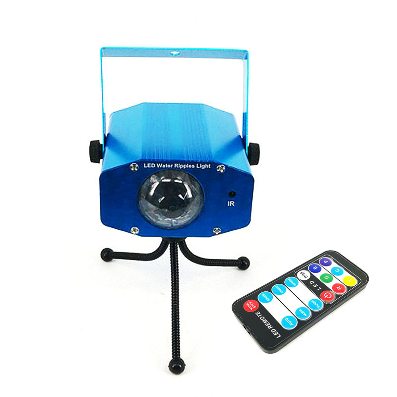 Светодиодный сценический прожектор 7 цветов RGB, водная волна, проектор KTV, дискотека, DJ-лампа с автоматическим голосовым дистанционным управлением