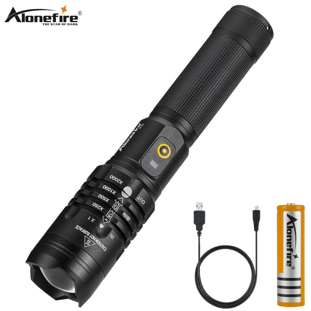 Яркий светодиодный фонарик Alonefire H31 XHP50, водонепроницаемый фонарь с аккумулятором 18650 и фокусировкой, для кемпинга, Путешествий, Походов