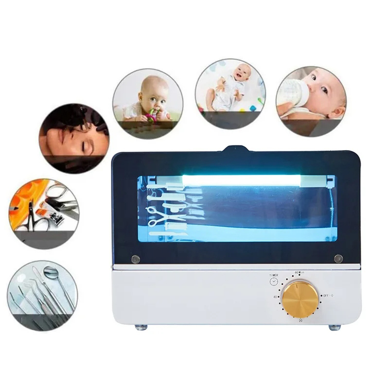 Easy To Use Double Ozone Salon UV Sanitizer Cabinet For Disinfection Nail Art Tools Sanitizer Tattoo Beauty Tools At Home