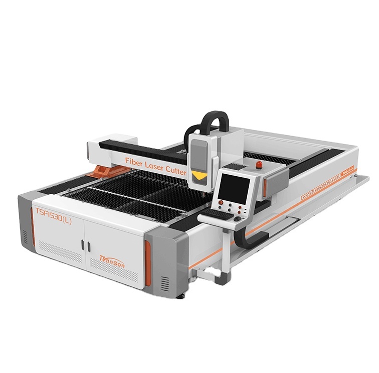 TSF1530L Fiber Laser Cutting Machine with Aviation Aluminum Beam for Metal 1500mm*3000mm Cutting Area Racyus Control System