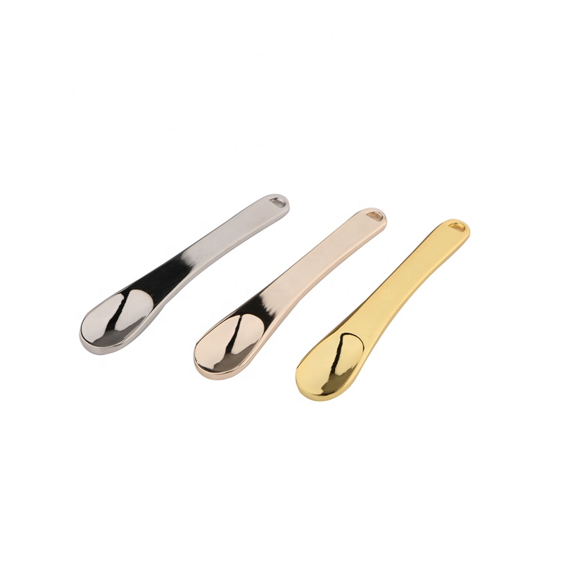Gold Silver Rose Metal Makeup Applicator Mini Beauty Scoop Facial Cream Spoon Cosmetic Spatulas