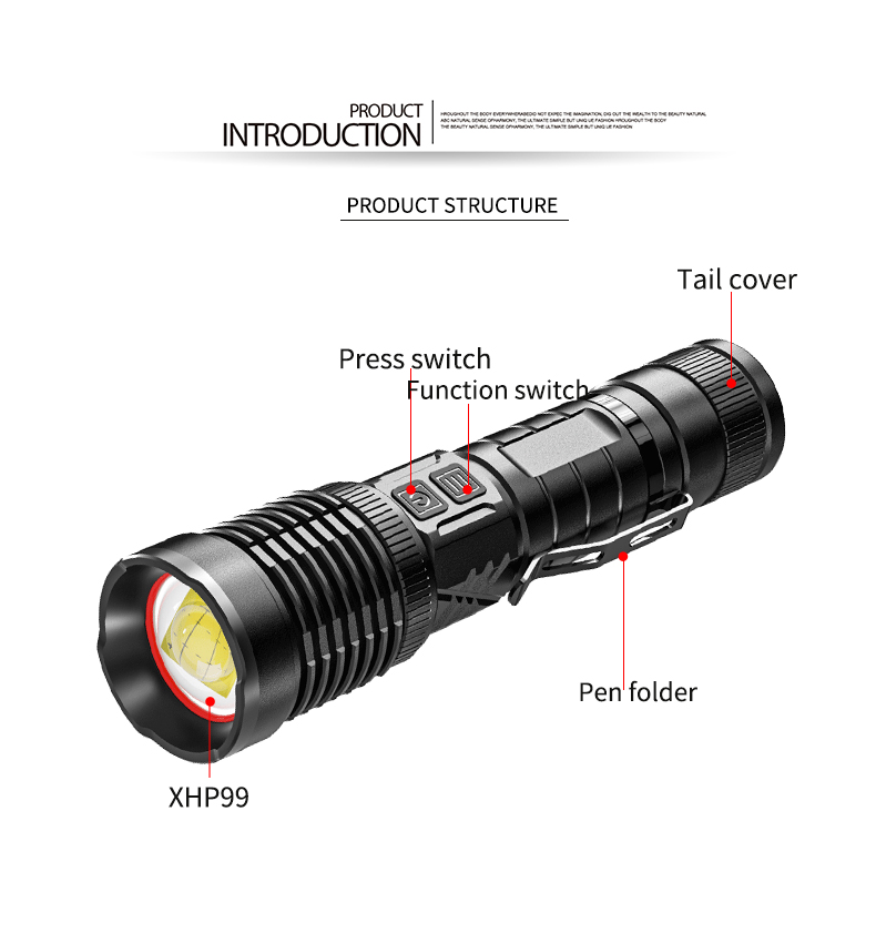 2021 XHP50 xhp 99 usb 26650 18650 новый самый мощный самооборона 9000 люмен светодиодный тактический фонарик