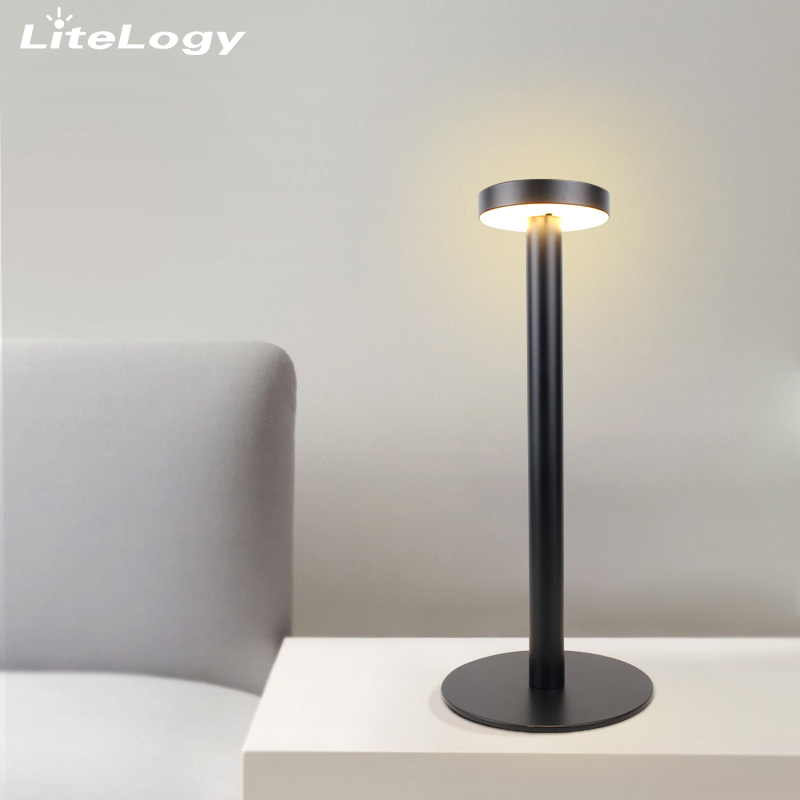 Wholesale living room furniture rechargeable cordless side table lamp modern white