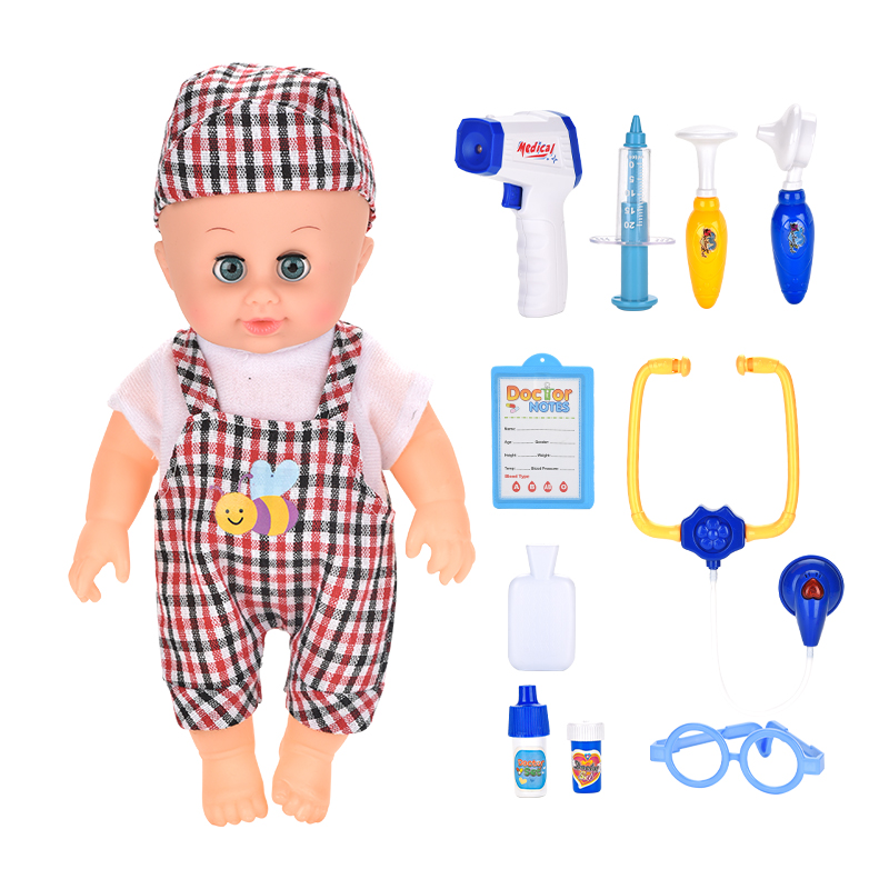 Игрушка для ролевых игр для девочек, набор докторов, Детская кукла, врачебный стол, медицинское оборудование, ролевые игры, набор игрушек с подсветкой и звуком