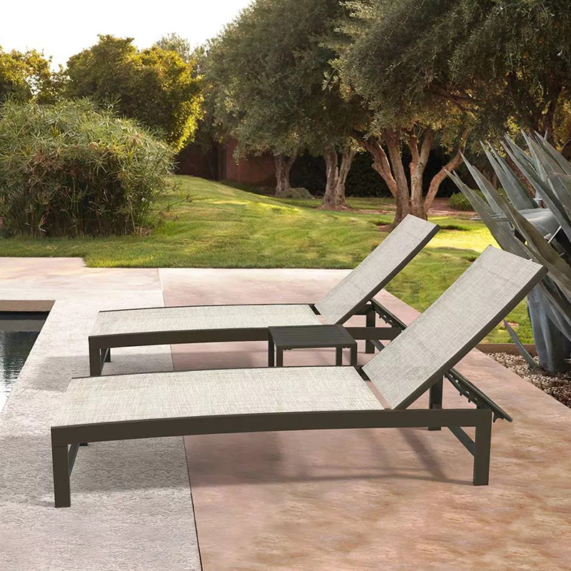 Cheap furniture pool garden leisure aluminium outdoor chaise lounge