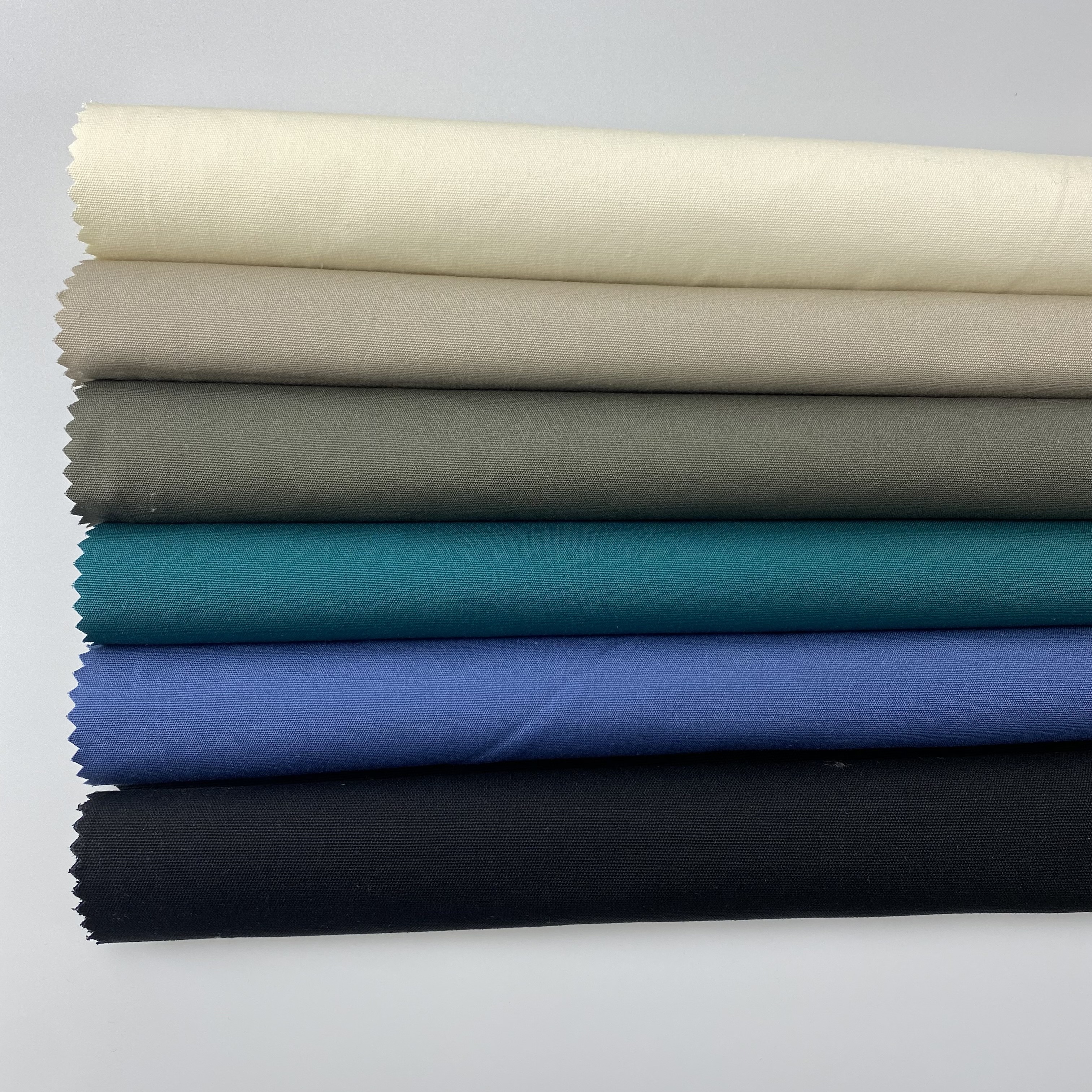 Custom services colorful pure plain woven sustainable 100% cotton fabric for dresses
