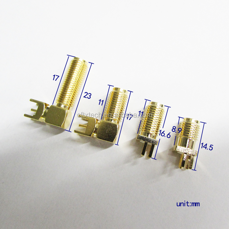 factory supply directly RF adaptor 50ohm SMA edge PCB mount connector