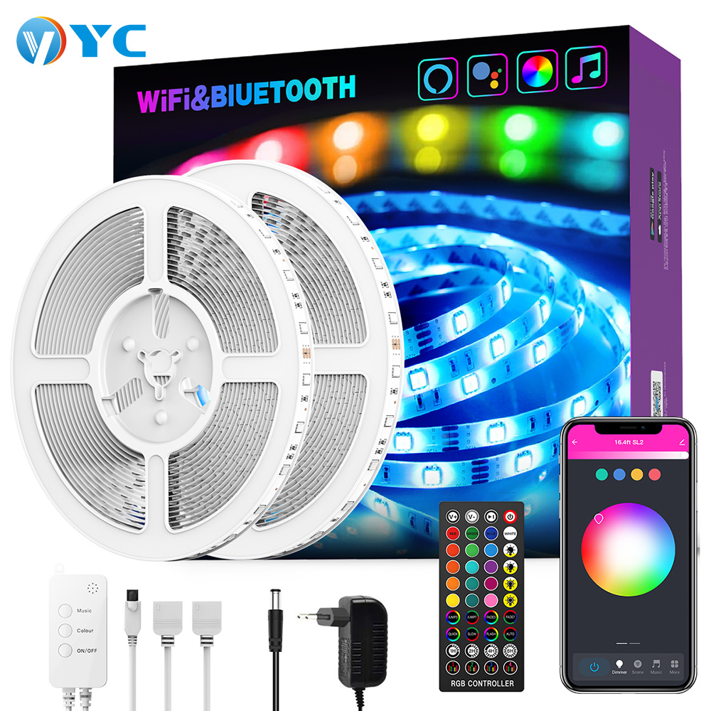 5 метров RGB Светодиодная лента 2835 Светодиодная лента, меняющая цвет Светодиодная лента с пультом дистанционного управления для домашнего освещения