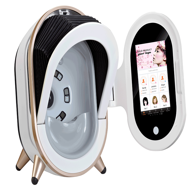 2021 hot sale high quality 3D digital pigmentation analysis smart mirror skin analyzer face scanner with 1500 mega pixel