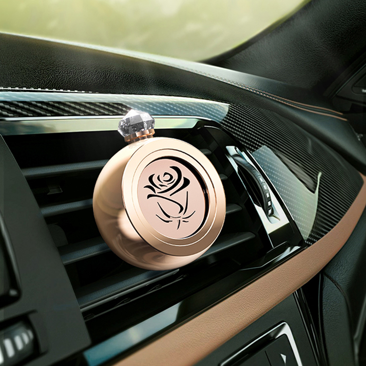 SCENTA Best Aluminum Metal Alloy Car Freshener Wholesale Small Elegant Aromatic Liquid Refill Car Air Vent Freshener In Bulk